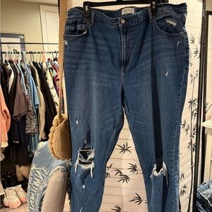 Distressed Blue Jeans A&F size 22